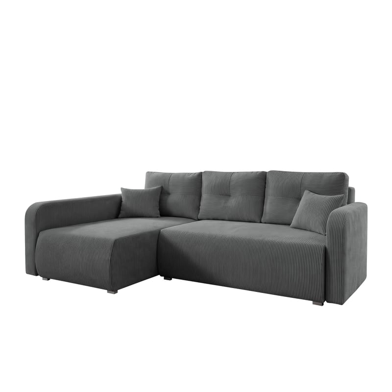 Toren sovesofa med oppbevaring og divan venstre - Grå - Møbler - Sofaer - Sovesofaer - Sovesofa divan