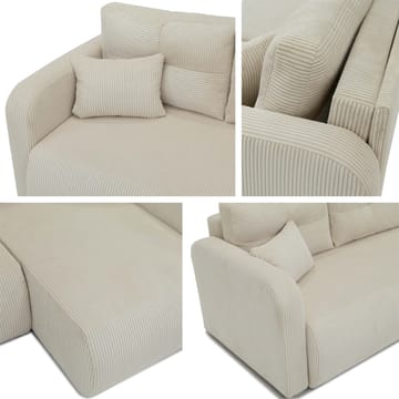 Toren sovesofa med oppbevaring og divan venstre - Lysegrå - Møbler - Sofaer - Sovesofaer - Sovesofa divan