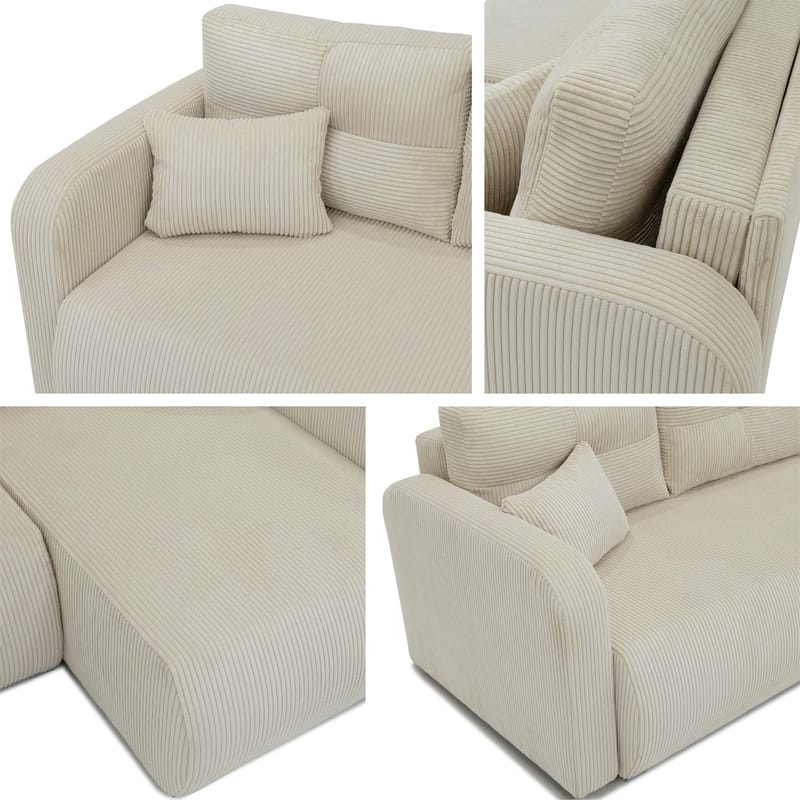Toren sovesofa med oppbevaring og divan venstre - Svart - Møbler - Sofaer - Sovesofaer - Sovesofa divan