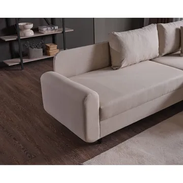 Torlan 3-seters Hjørnesovesofa - Beige - Møbler - Sofaer - Sovesofaer - Sovesofa divan