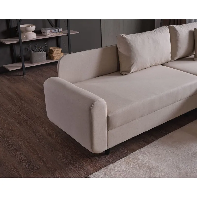Torlan 3-seters Hjørnesovesofa - Beige - Møbler - Sofaer - Sovesofaer - Sovesofa divan