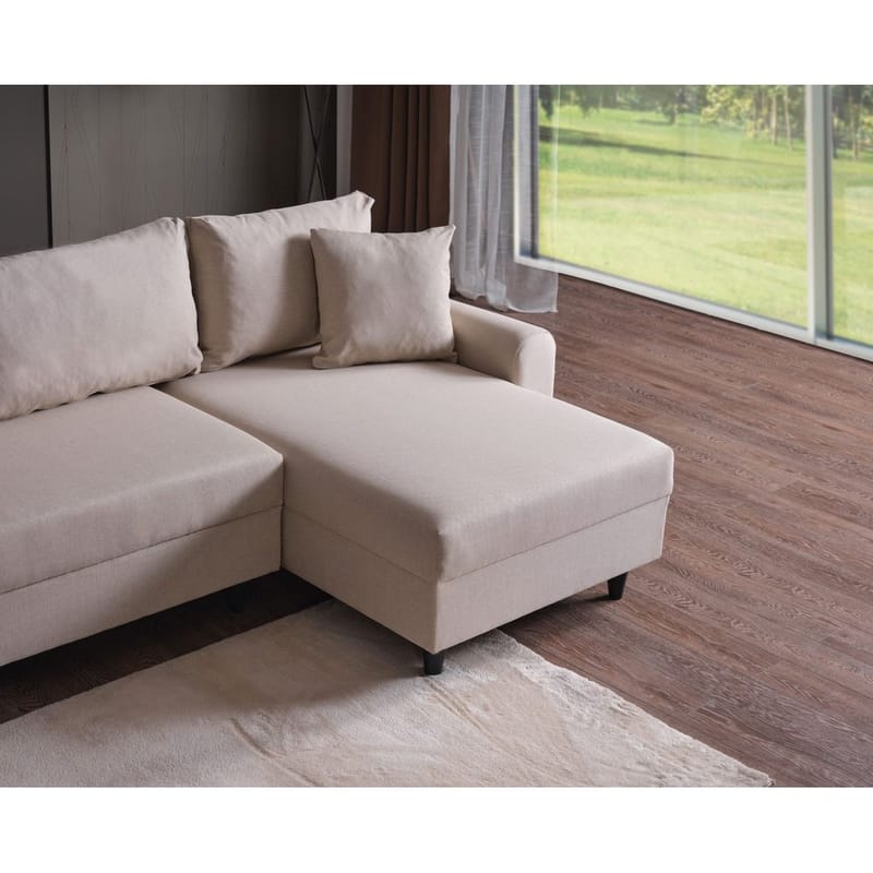 Torlan 3-seters Hjørnesovesofa - Beige - Møbler - Sofaer - Sovesofaer - Sovesofa divan