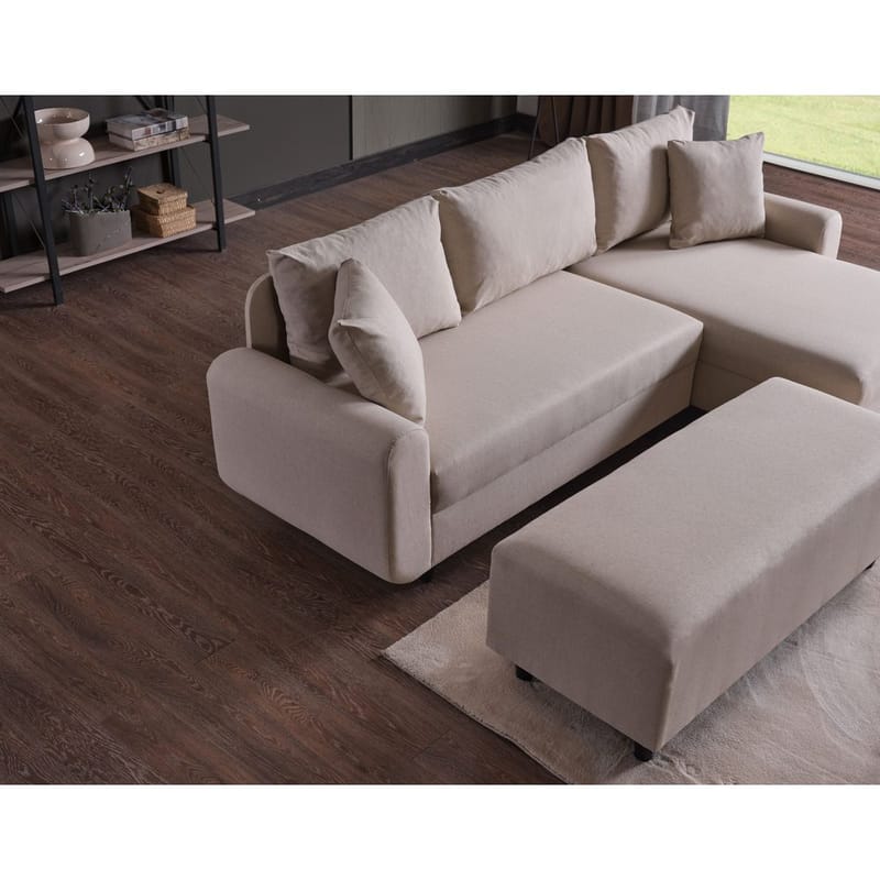 Torlan 3-seters Hjørnesovesofa - Beige - Møbler - Sofaer - Sovesofaer - Sovesofa divan