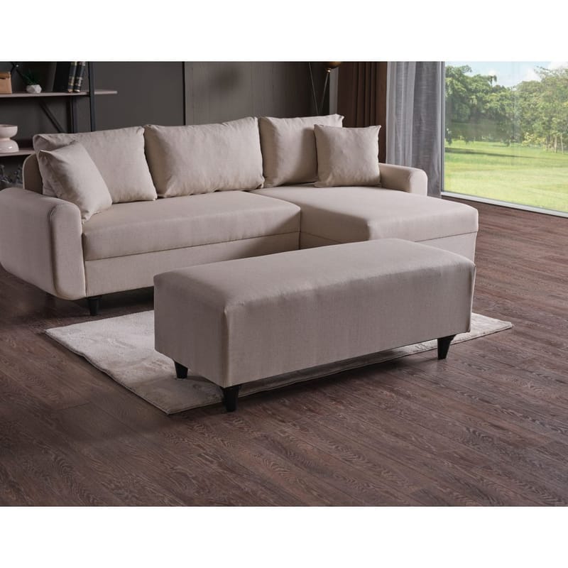 Torlan 3-seters Hjørnesovesofa - Beige - Møbler - Sofaer - Sovesofaer - Sovesofa divan