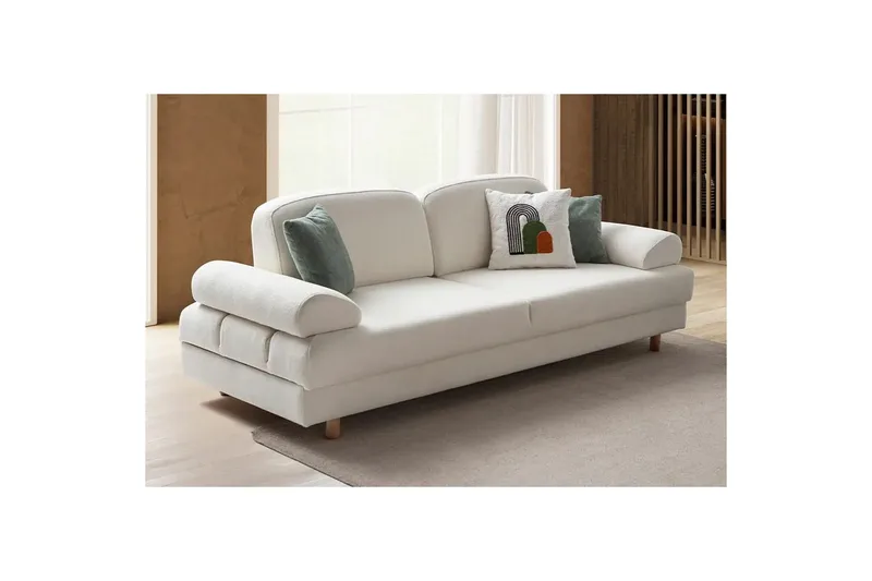 Torrelis Sovesofa 3-seter - Hvit - Møbler - Sofaer - Sovesofaer - 3 seters sovesofa