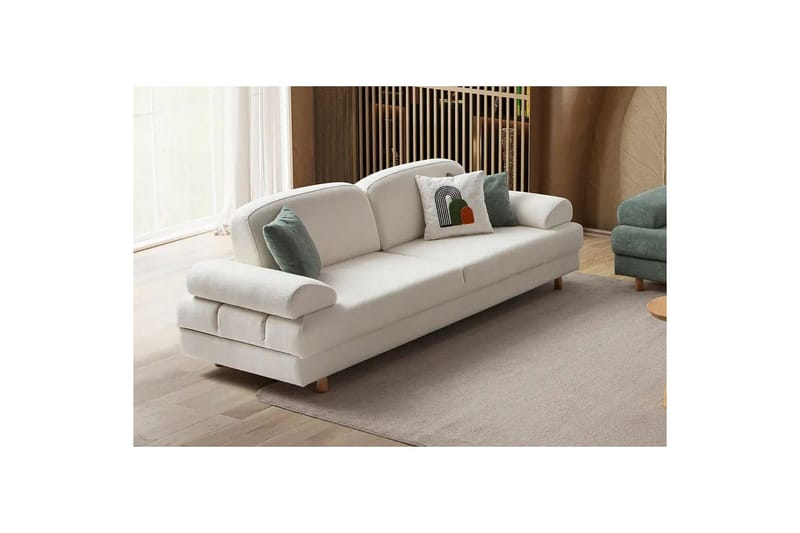 Torrelis Sovesofa 3-seter - Hvit - Møbler - Sofaer - Sovesofaer - 3 seters sovesofa