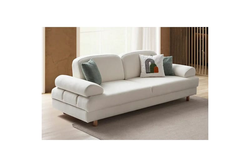 Torrelis Sovesofa 3-seter - Hvit - Møbler - Sofaer - Sovesofaer - 3 seters sovesofa