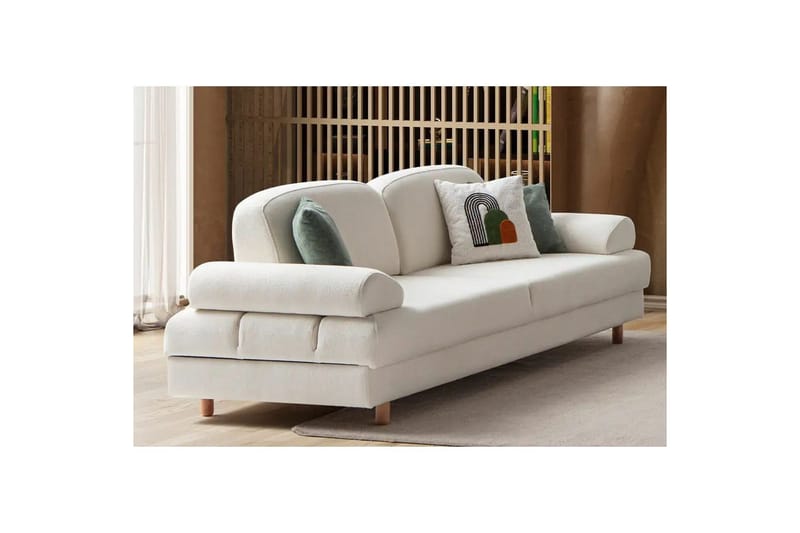 Torrelis Sovesofa 3-seter - Hvit - Møbler - Sofaer - Sovesofaer - 3 seters sovesofa