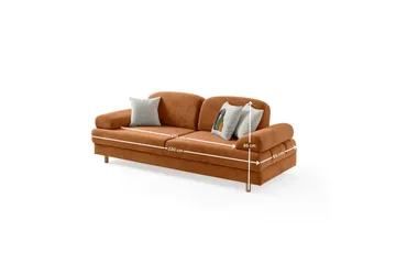 Torrelis Sovesofa 3-seter - Terrakotta - Møbler - Sofaer - Sovesofaer - 3 seters sovesofa