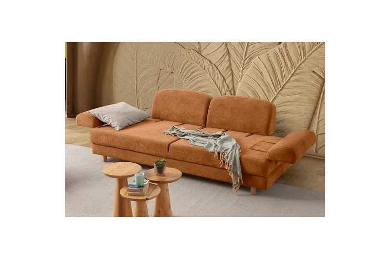 Torrelis Sovesofa 3-seter - Terrakotta - Møbler - Sofaer - Sovesofaer - 3 seters sovesofa
