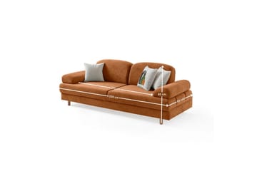 Torrelis Sovesofa 3-seter - Terrakotta - Møbler - Sofaer - Sovesofaer - 3 seters sovesofa