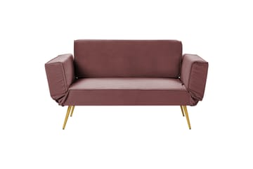 Touya 2-seter Sovesofa 75x187 cm i Fløyel - Rosa - Møbler - Sofaer - Sovesofaer - 2 seters sovesofa