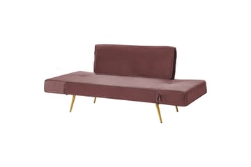 Touya 2-seter Sovesofa 75x187 cm i Fløyel - Rosa - Møbler - Sofaer - Sovesofaer - 2 seters sovesofa