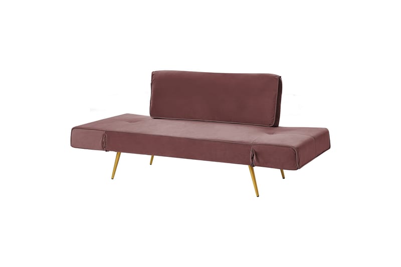 Touya 2-seter Sovesofa 75x187 cm i Fløyel - Rosa - Møbler - Sofaer - Sovesofaer - 2 seters sovesofa
