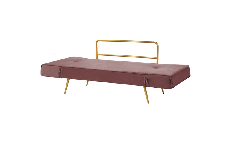 Touya 2-seter Sovesofa 75x187 cm i Fløyel - Rosa - Møbler - Sofaer - Sovesofaer - 2 seters sovesofa