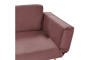 Touya 2-seter Sovesofa 75x187 cm i Fløyel - Rosa - Møbler - Sofaer - Sovesofaer - 2 seters sovesofa