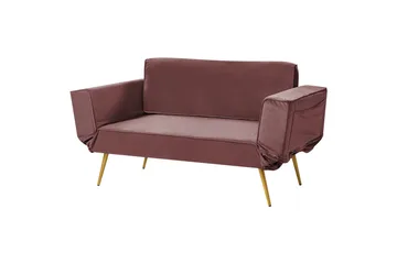 Touya Sovesofa 2-seter - Gull/Rosa - Møbler - Sofaer - Sovesofaer - 2 seters sovesofa