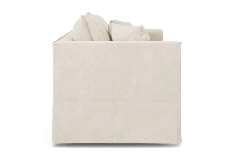 Travstad 3-seters sovesofa i chenille, fremoverutslått - Beige - Møbler - Sofaer - Sovesofaer - 3 seters sovesofa
