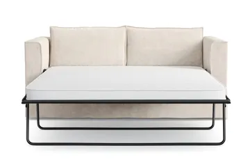Travstad 3-seters sovesofa i chenille, fremoverutslått - Beige - Møbler - Sofaer - Sovesofaer - 3 seters sovesofa