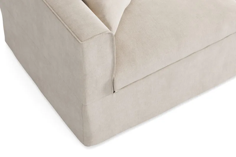 Travstad 3-seters sovesofa i chenille, fremoverutslått - Beige - Møbler - Sofaer - Sovesofaer - 3 seters sovesofa