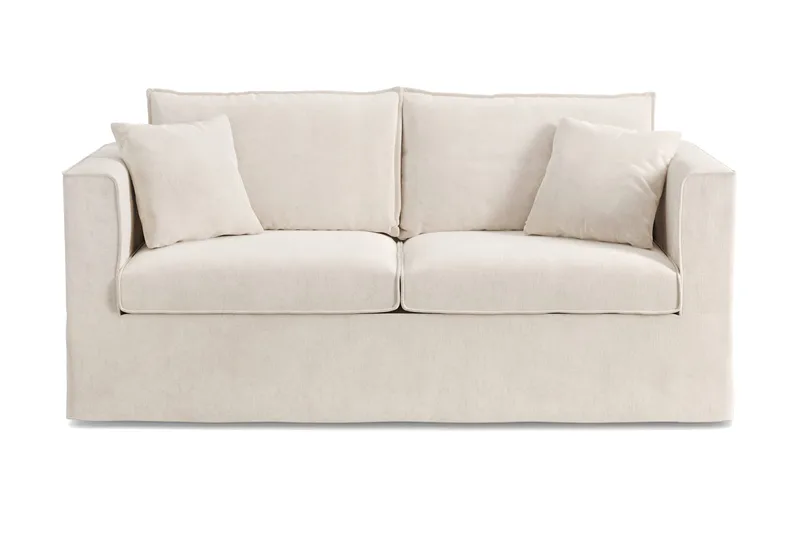 Travstad 3-seters sovesofa i chenille, fremoverutslått - Beige - Møbler - Sofaer - Sovesofaer - 3 seters sovesofa