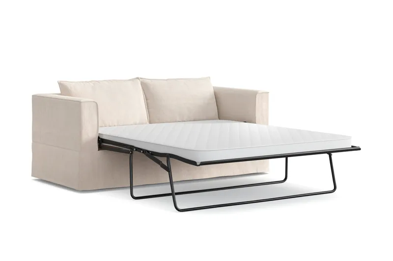 Travstad 3-seters sovesofa i chenille, fremoverutslått - Beige - Møbler - Sofaer - Sovesofaer - 3 seters sovesofa