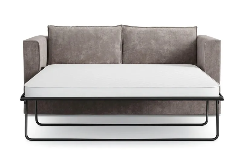 Travstad 3-seters sovesofa i chenille, fremoverutslått - Grå - Møbler - Sofaer - Sovesofaer - Forovervendt sovesofa