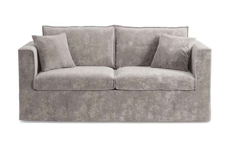Travstad 3-seters sovesofa i chenille, fremoverutslått - Grå - Møbler - Sofaer - Sovesofaer - Forovervendt sovesofa