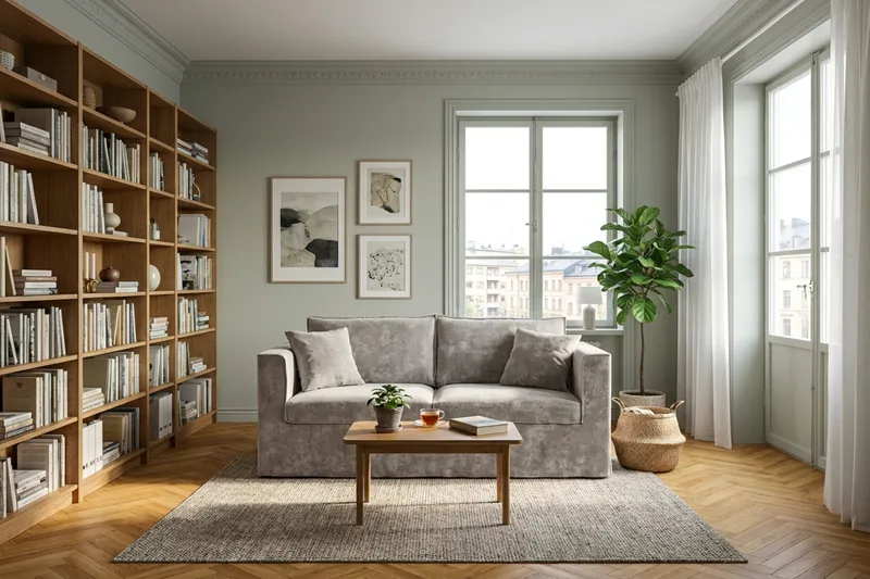 Travstad 3-seters sovesofa i chenille, fremoverutslått - Grå - Møbler - Sofaer - Sovesofaer - Forovervendt sovesofa