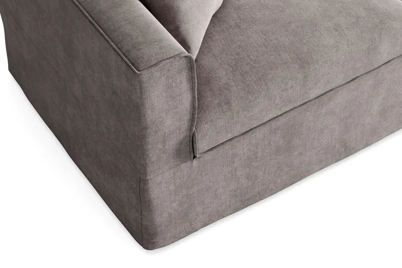 Travstad 3-seters sovesofa i chenille, fremoverutslått - Grå - Møbler - Sofaer - Sovesofaer - Forovervendt sovesofa