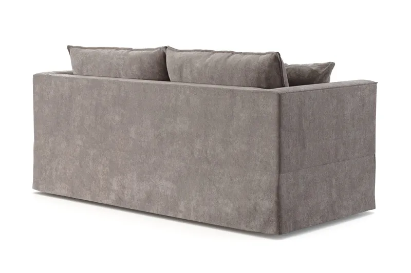 Travstad 3-seters sovesofa i chenille, fremoverutslått - Grå - Møbler - Sofaer - Sovesofaer - Forovervendt sovesofa