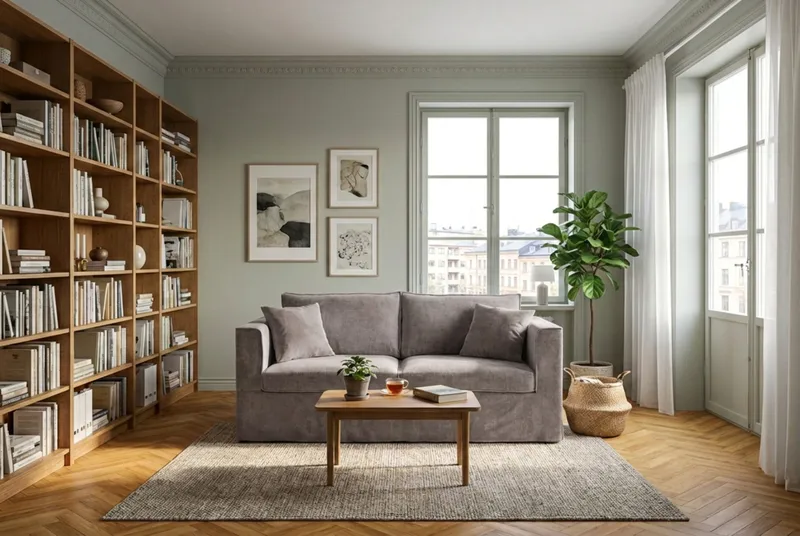 Travstad 3-seters sovesofa i chenille, fremoverutslått - Grå - Møbler - Sofaer - Sovesofaer - Forovervendt sovesofa