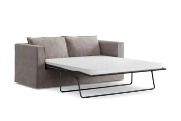Travstad 3-seters sovesofa i chenille, fremoverutslått - Grå - Møbler - Sofaer - Sovesofaer - Forovervendt sovesofa