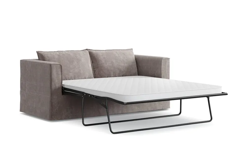 Travstad 3-seters sovesofa i chenille, fremoverutslått - Grå - Møbler - Sofaer - Sovesofaer - Forovervendt sovesofa