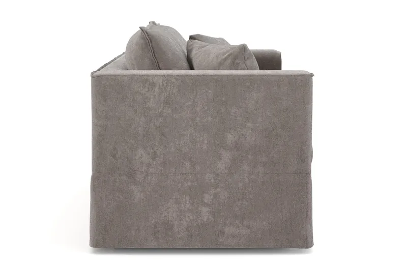 Travstad 3-seters sovesofa i chenille, fremoverutslått - Grå - Møbler - Sofaer - Sovesofaer - Forovervendt sovesofa