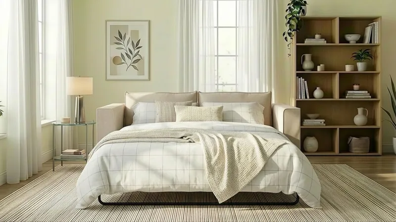 Travstad 3-seters Sovesofa i Chenille - Beige - Møbler - Sofaer - Sovesofaer - 3 seters sovesofa