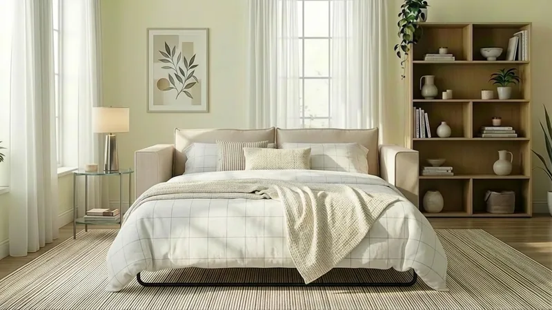 Travstad 3-seters Sovesofa i Chenille - Beige - Møbler - Sofaer - Sovesofaer - 3 seters sovesofa