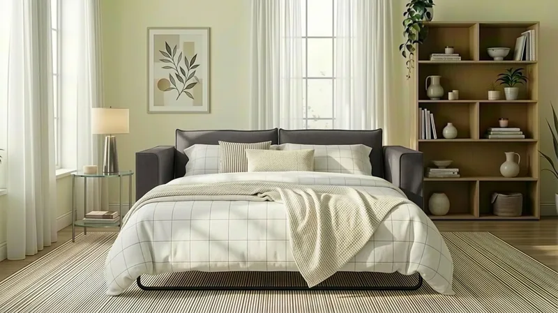 Travstad 3-seters Sovesofa i Chenille - Grå - Møbler - Sofaer - Sovesofaer - 3 seters sovesofa