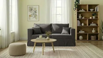 Travstad 3-seters Sovesofa i Chenille - Grå - Møbler - Sofaer - Sovesofaer - Forovervendt sovesofa