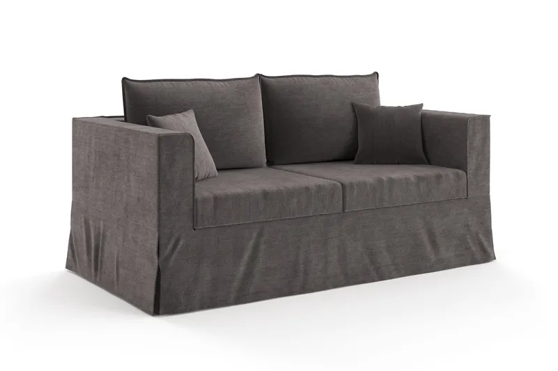 Travstad 3-seters Sovesofa i Chenille - Grå - Møbler - Sofaer - Sovesofaer - 3 seters sovesofa