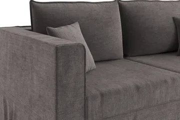 Travstad 3-seters Sovesofa i Chenille - Grå - Møbler - Sofaer - Sovesofaer - 3 seters sovesofa