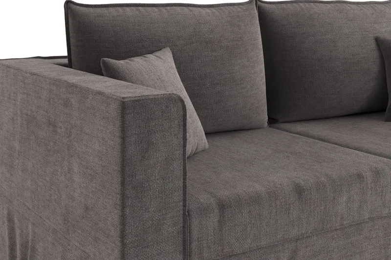 Travstad 3-seters Sovesofa i Chenille - Grå - Møbler - Sofaer - Sovesofaer - 3 seters sovesofa