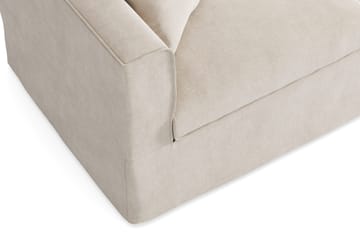 Travstad 3-seters sovesofa med HVILA overmadrass 140x200 cm memoryskum med vaskbart trekk - Beige/hvit - Møbler - Sofaer - Sovesofaer - 3 seters sovesofa