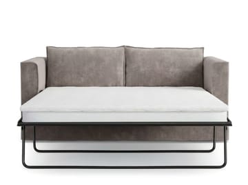 Travstad 3-seters sovesofa med HVILA overmadrass 140x200 cm polyeterskum med vaskbart trekk - Grå - Møbler - Sofaer - Sovesofaer - Forovervendt sovesofa