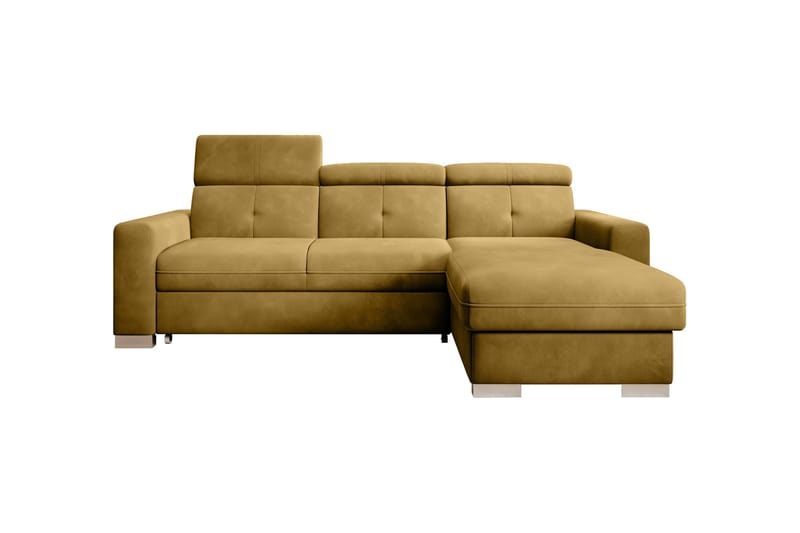Trent Sovesofa m. Divan med Oppbevaring 3-seter, Gul