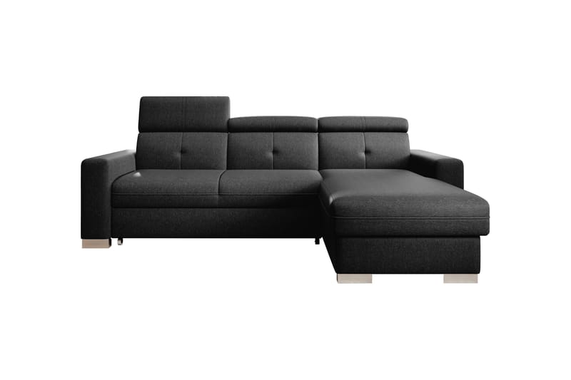 Trent Sovesofa m. Divan med Oppbevaring 3-seter, Svart