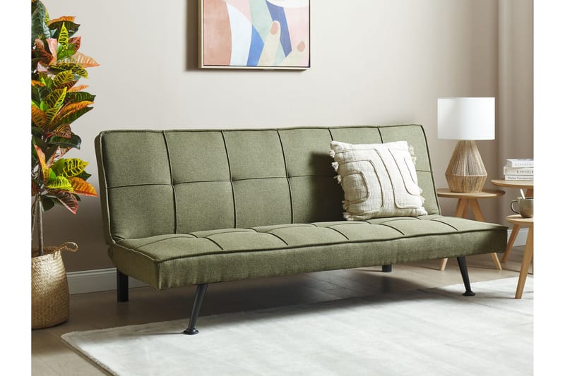 Tunni Sovesofa 3-seter - Sølv/Grønn - Møbler - Sofaer - Sovesofaer - 3 seters sovesofa