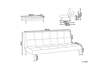 Tunni Sovesofa 3-seter - Svart/Hvit - Møbler - Sofaer - Sovesofaer - 3 seters sovesofa