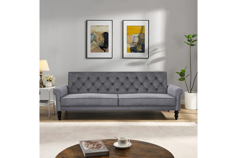 Tyne Sovesofa 3-seter - Grå - Møbler - Sofaer - Sovesofaer - 3 seters sovesofa