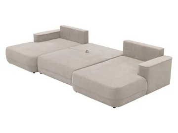 Uppland Sovesofa med dobbel sjeselong 5-seter - Hvit - Møbler - Sofaer - Sovesofaer - U sovesofa